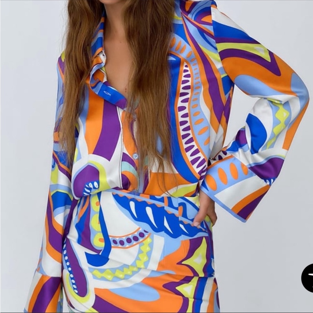 Zara Printed Multicolored top